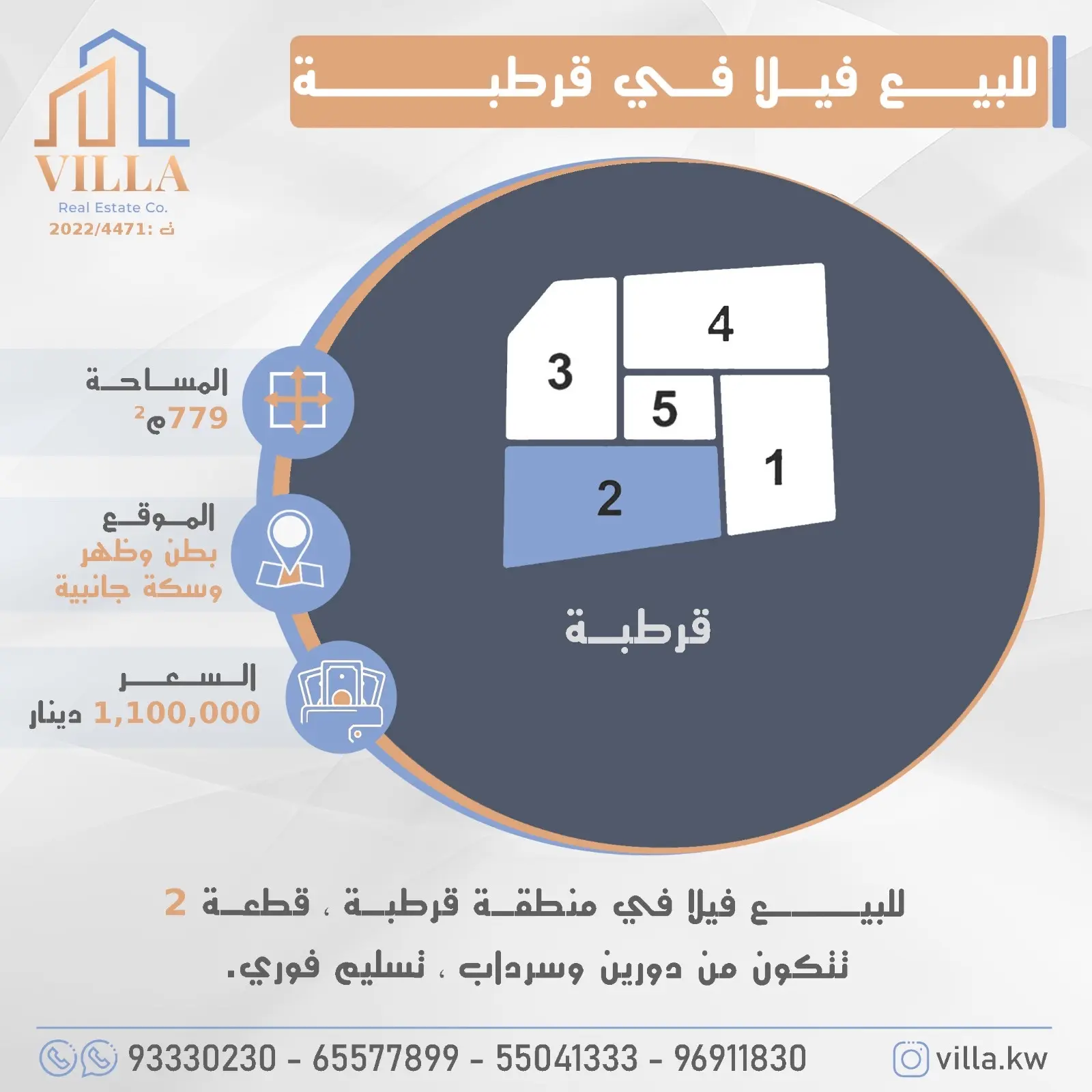 للبيع فيلا في منطقة #قرطبة